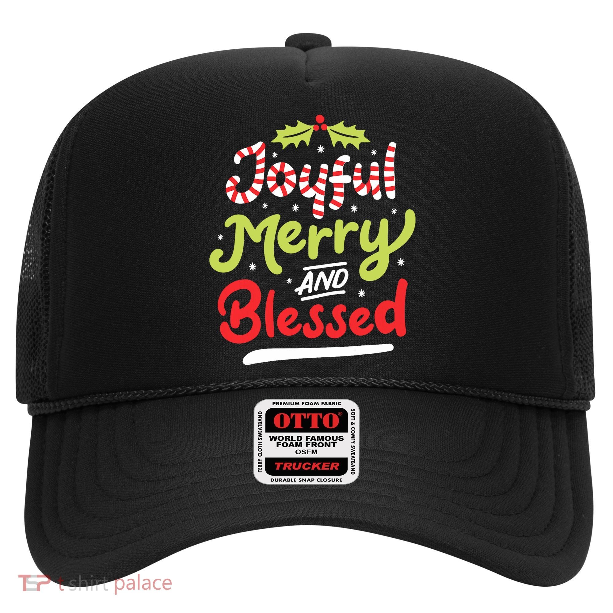 Joyful Merry And Blessed Christmas Xmas Holiday Hat