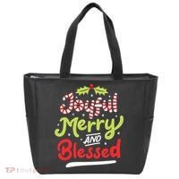 Joyful Merry And Blessed Christmas Xmas Holiday Tote Bag thumb 0