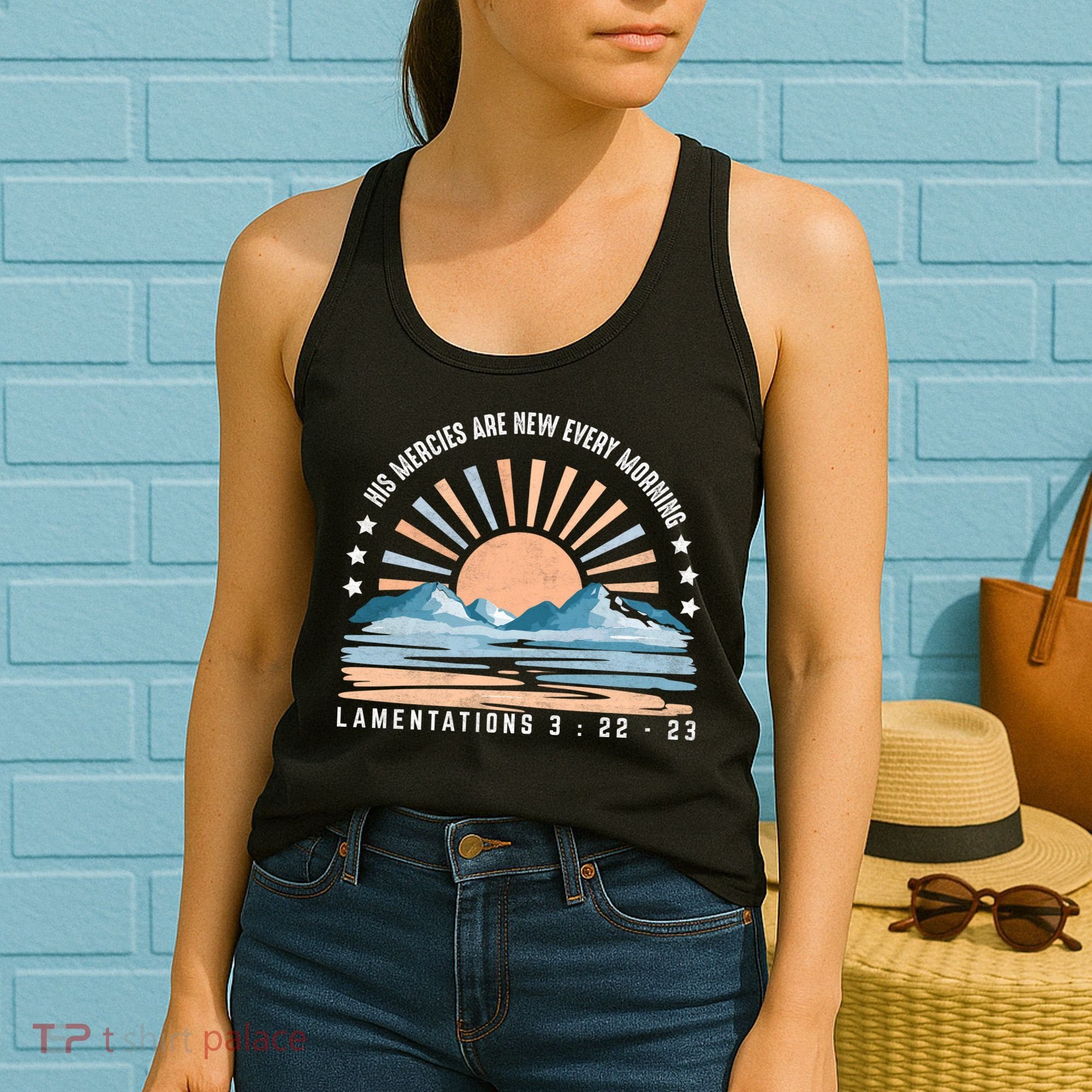 Jesus Mercies Are New Every Morning Christian Quote Women's Tank Top