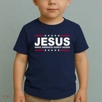 Jesus Make America Godly Again Toddler T-Shirt thumb 2