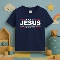 Jesus Make America Godly Again Toddler T-Shirt thumb 3