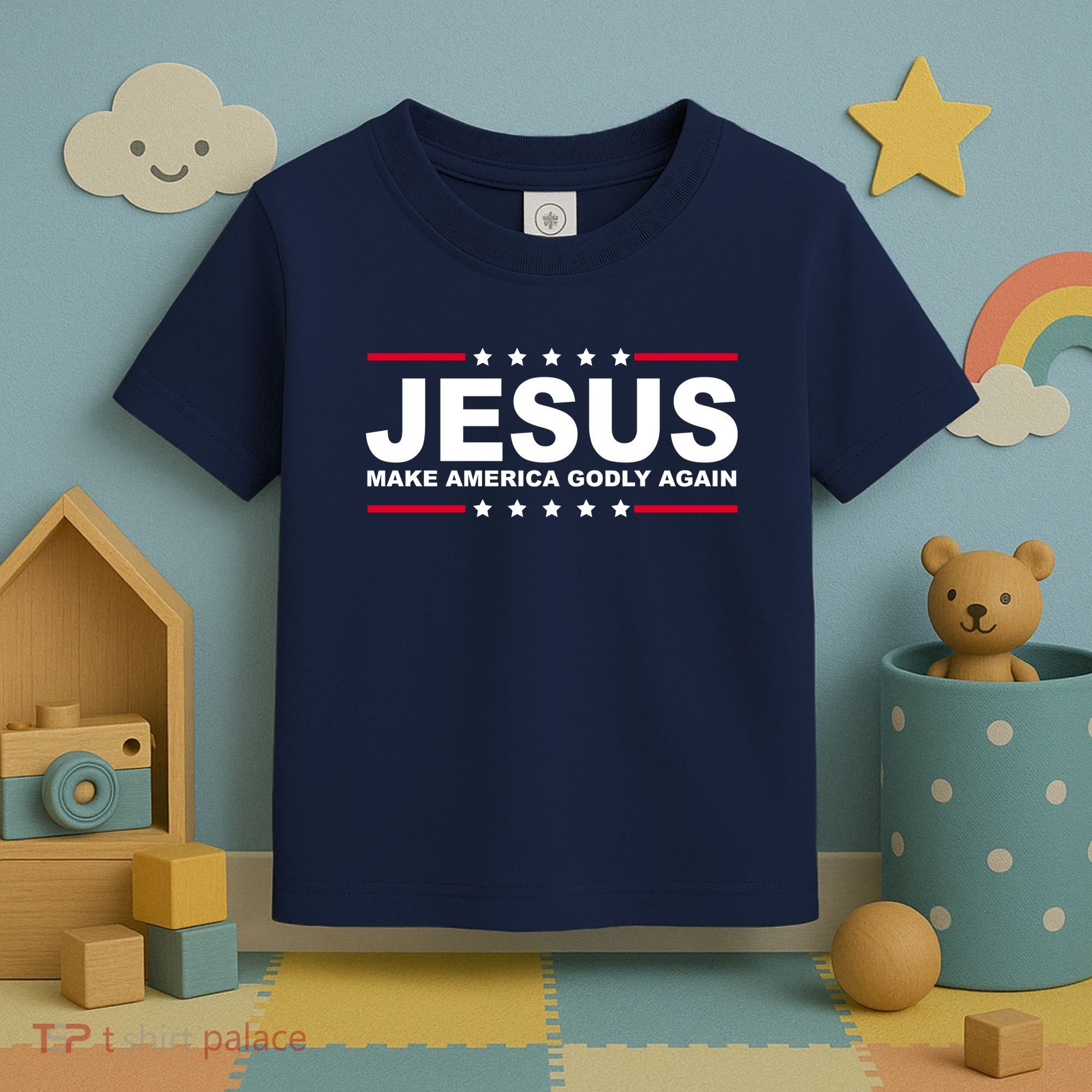 Jesus Make America Godly Again Toddler T-Shirt