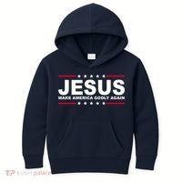 Jesus Make America Godly Again Kids Hoodie thumb 0