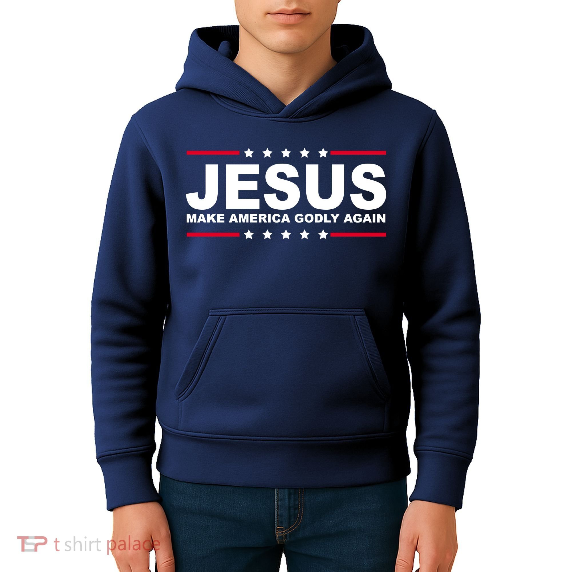 Jesus Make America Godly Again Kids Hoodie