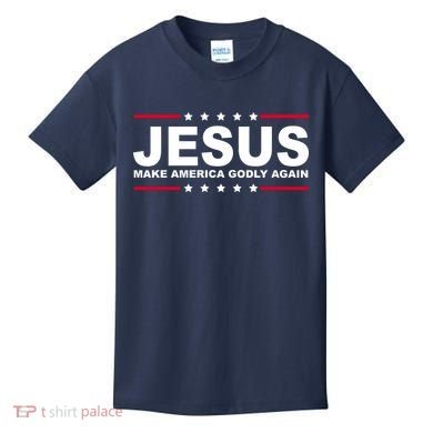 Jesus Make America Godly Again Kids T-Shirt
