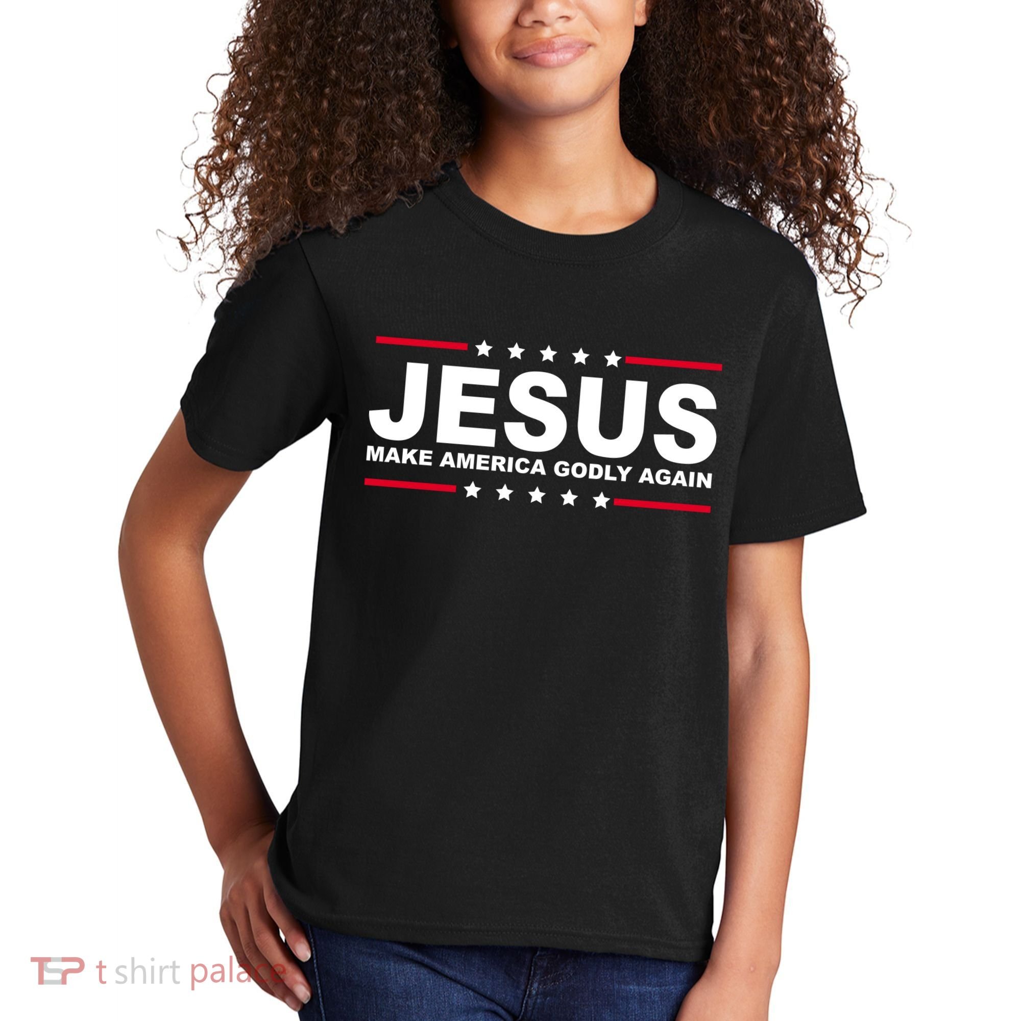 Jesus Make America Godly Again Kids T-Shirt