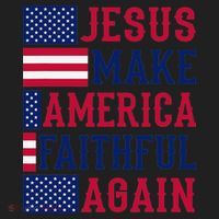 Jesus Make America Faithful Again - Patriotic American Flag Beanie thumb 2