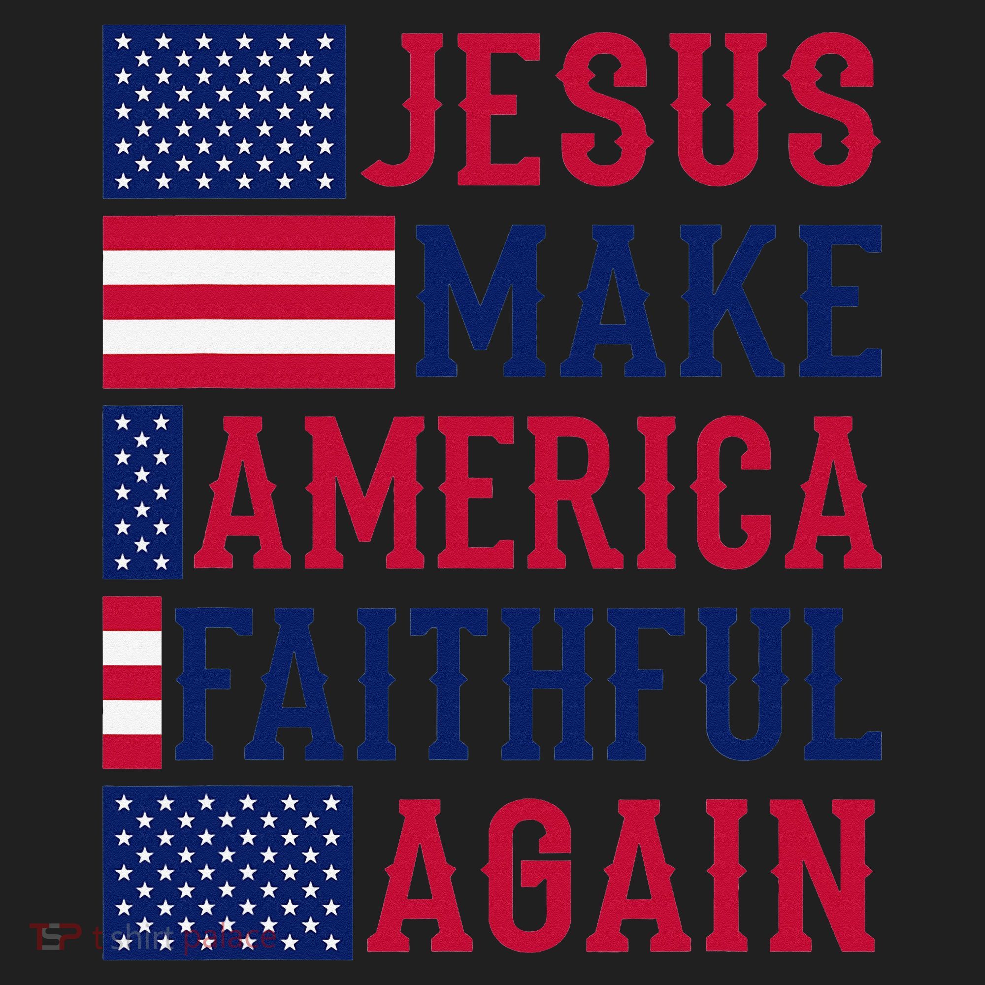 Jesus Make America Faithful Again - Patriotic American Flag Beanie
