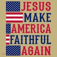 Jesus Make America Faithful Again - Patriotic American Flag Mousepad thumb 1