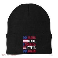 Jesus Make America Joyful Again - American Flag - Christian Beanie thumb 0