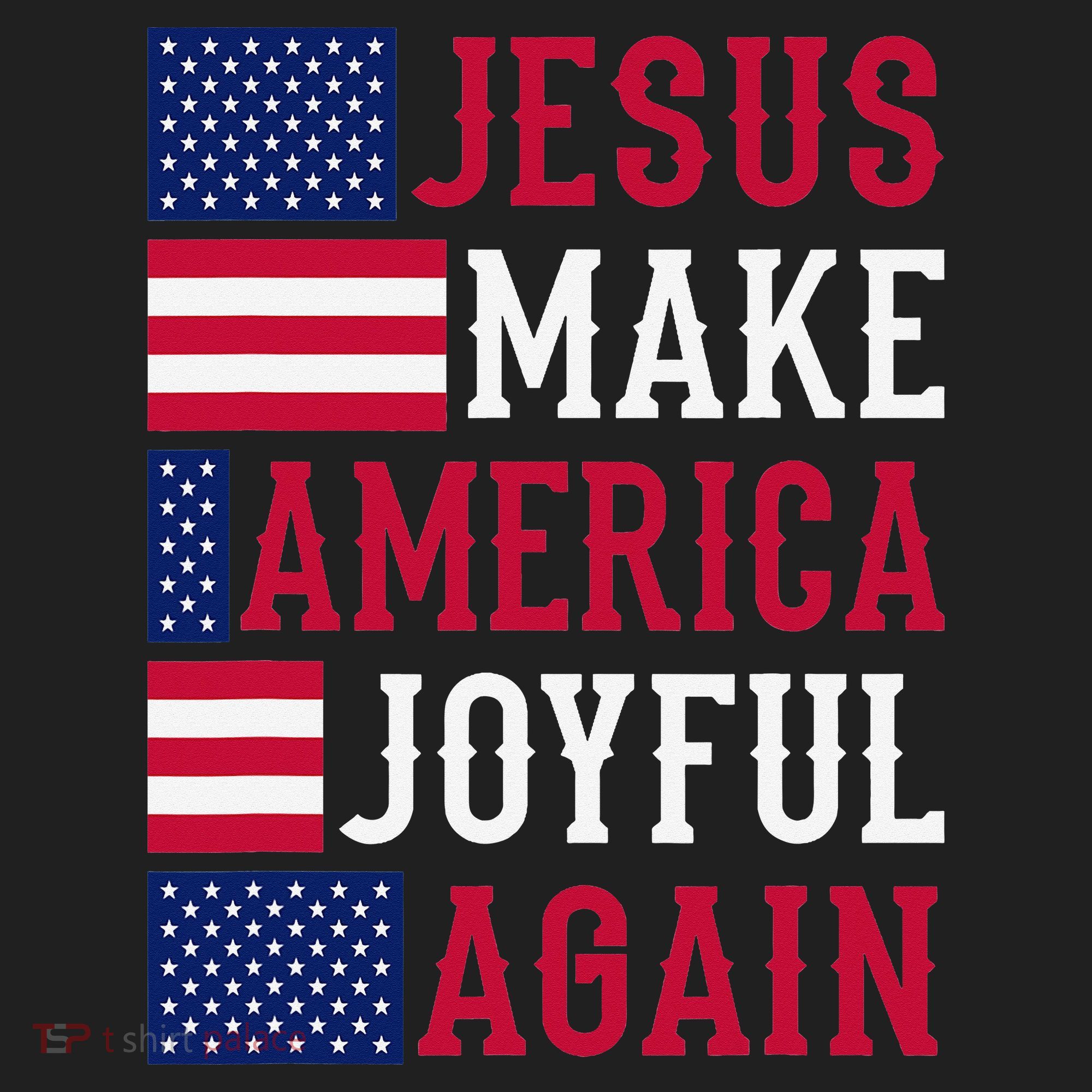 Jesus Make America Joyful Again - American Flag - Christian Beanie