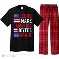 Jesus Make America Joyful Again - American Flag - Christian Pajama Set thumb 0
