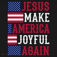 Jesus Make America Joyful Again - American Flag - Christian Women's Hoodie thumb 2