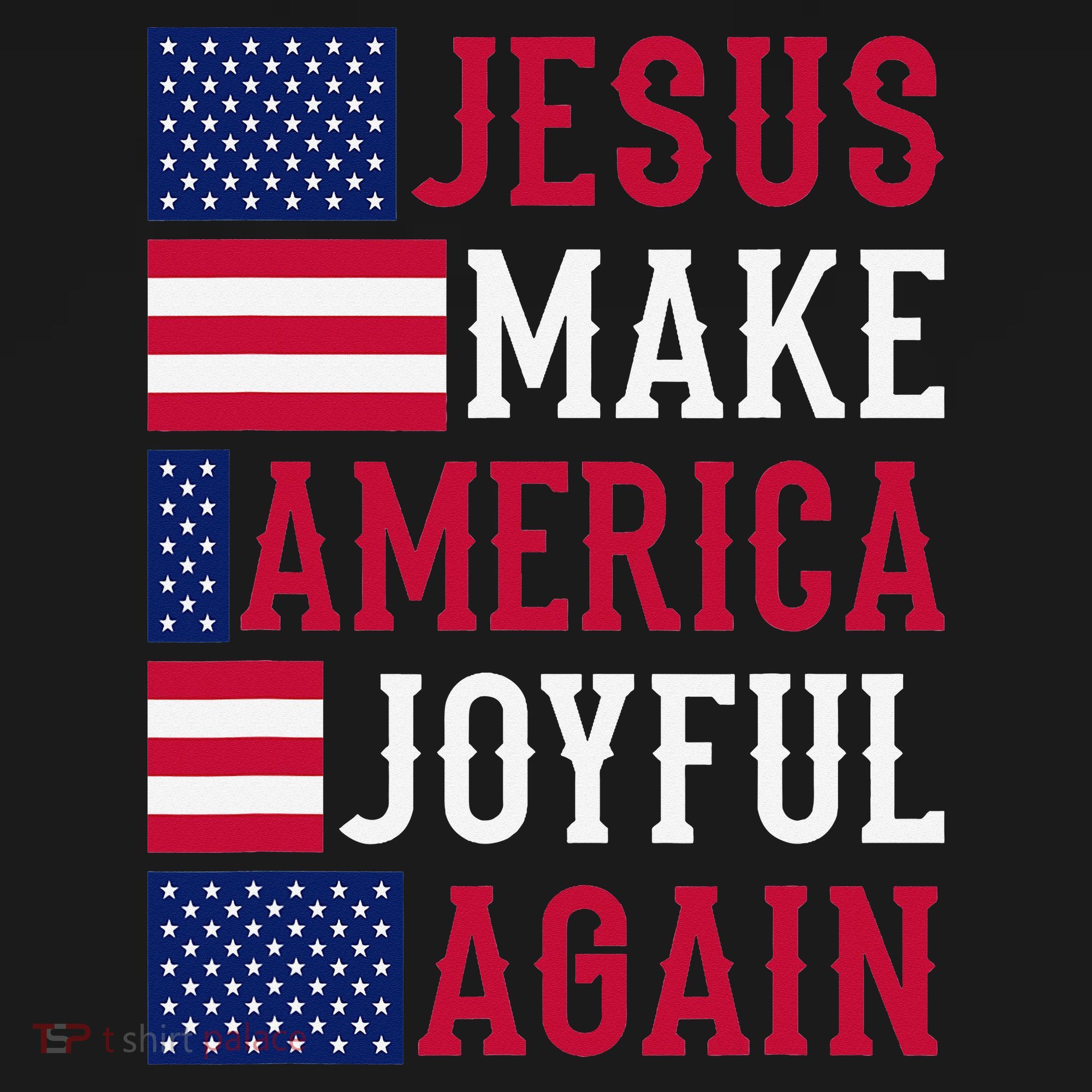 Jesus Make America Joyful Again - American Flag - Christian Women's Hoodie
