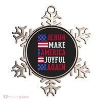 Jesus Make America Joyful Again - American Flag - Christian Ornament thumb 0