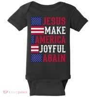 Jesus Make America Joyful Again - American Flag - Christian Baby Bodysuit thumb 0