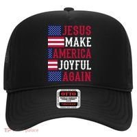 Jesus Make America Joyful Again - American Flag - Christian Hat thumb 0