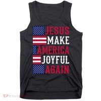 Jesus Make America Joyful Again - American Flag - Christian Tank Top thumb 0