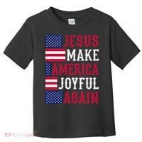 Jesus Make America Joyful Again - American Flag - Christian Toddler T-Shirt thumb 0