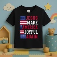 Jesus Make America Joyful Again - American Flag - Christian Toddler T-Shirt thumb 3
