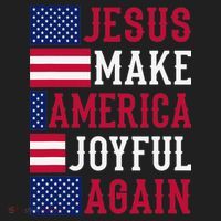 Jesus Make America Joyful Again - American Flag - Christian Zone Performance Long-Sleeve T-Shirt thumb 2