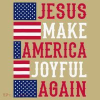 Jesus Make America Joyful Again - American Flag - Christian Sweatshirt thumb 2