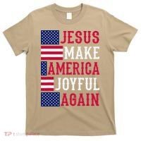 Jesus Make America Joyful Again - American Flag - Christian T-Shirt thumb 0