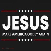 Jesus Make America Godly Again Patriotic Christian Faith USA T-Shirt thumb 7