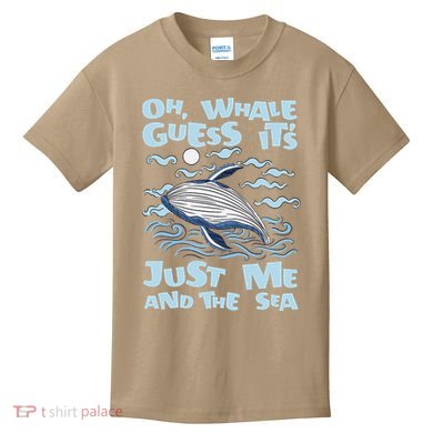 Just Me And The Sea Blue Beluga Cetacea Whale Watching Kids T-Shirt