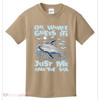 Just Me And The Sea Blue Beluga Cetacea Whale Watching Kids T-Shirt thumb 0