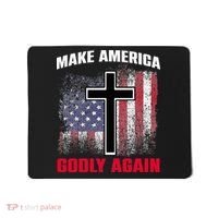 Jesus Make America Godly Again American Patriot Christian Mousepad thumb 0