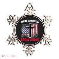 Jesus Make America Godly Again American Patriot Christian Ornament thumb 0