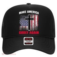 Jesus Make America Godly Again American Patriot Christian Hat thumb 0