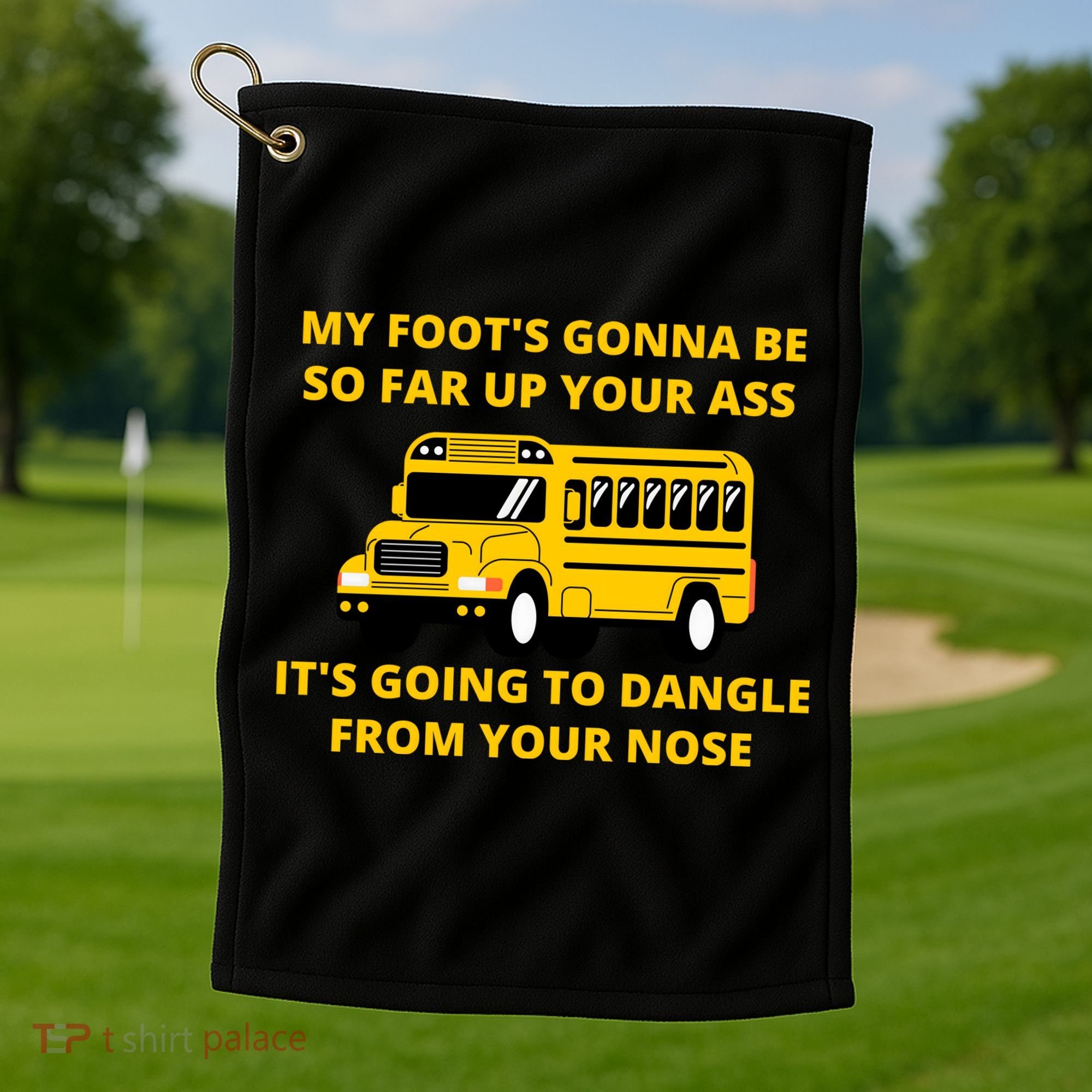 Jackie Miller Bus Driver Angry Bus Driver Golf Towel
