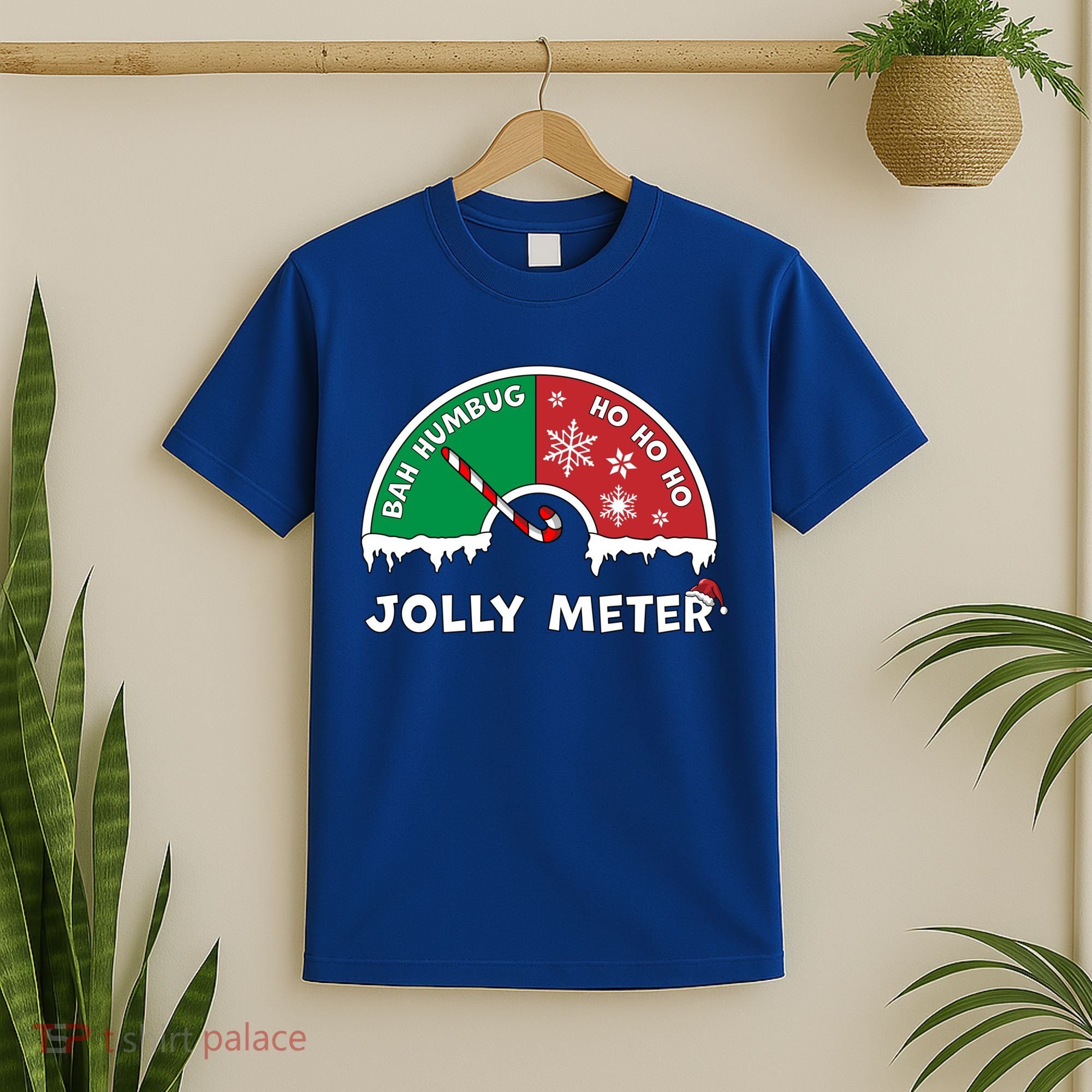 Jolly Meter Bah Humbug To Ho Ho Ho Anti Christmas Funny Gift T-Shirt