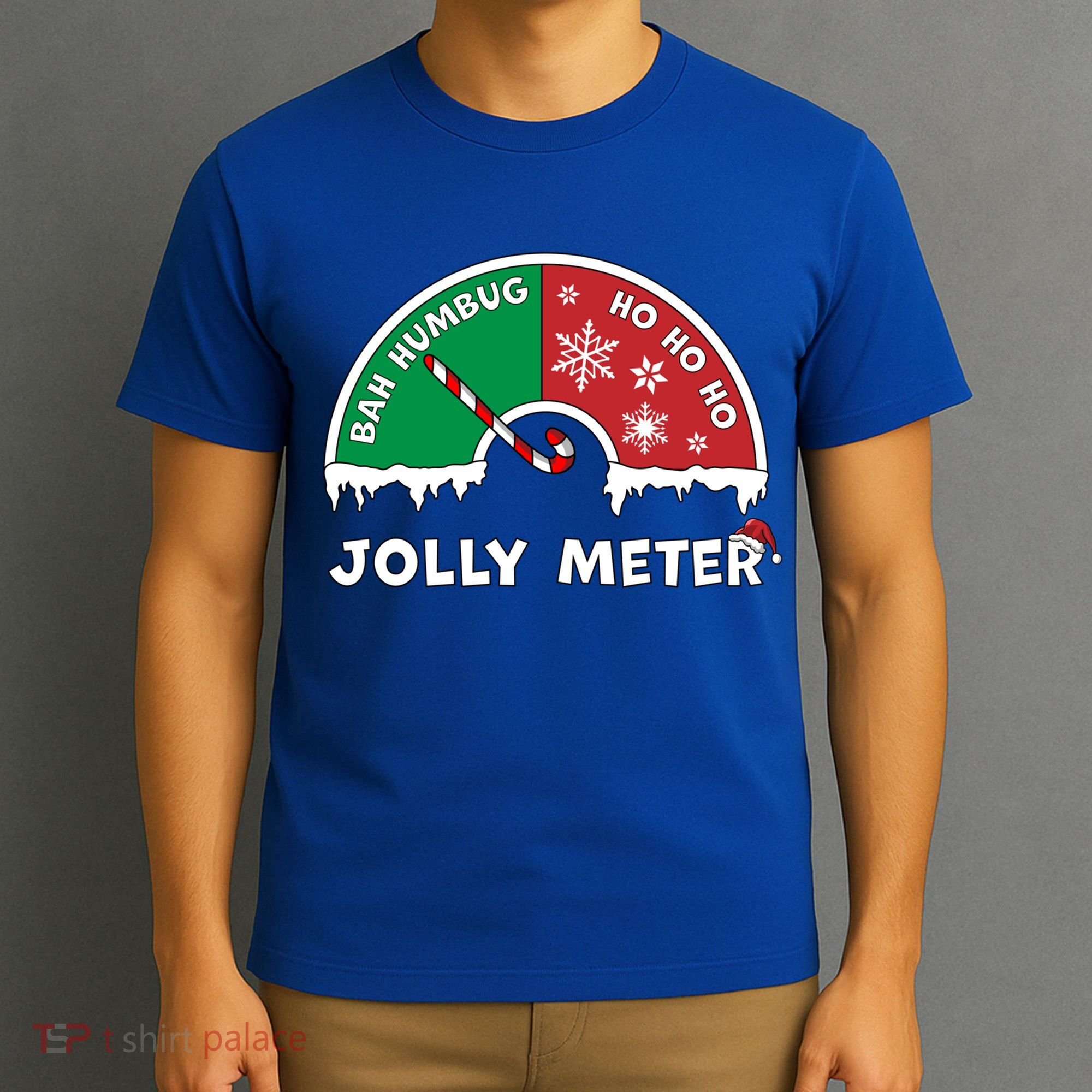 Jolly Meter Bah Humbug To Ho Ho Ho Anti Christmas Funny Gift T-Shirt