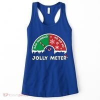 Jolly Meter Bah Humbug To Ho Ho Ho Anti Christmas Funny Gift Women's Tank Top thumb 0