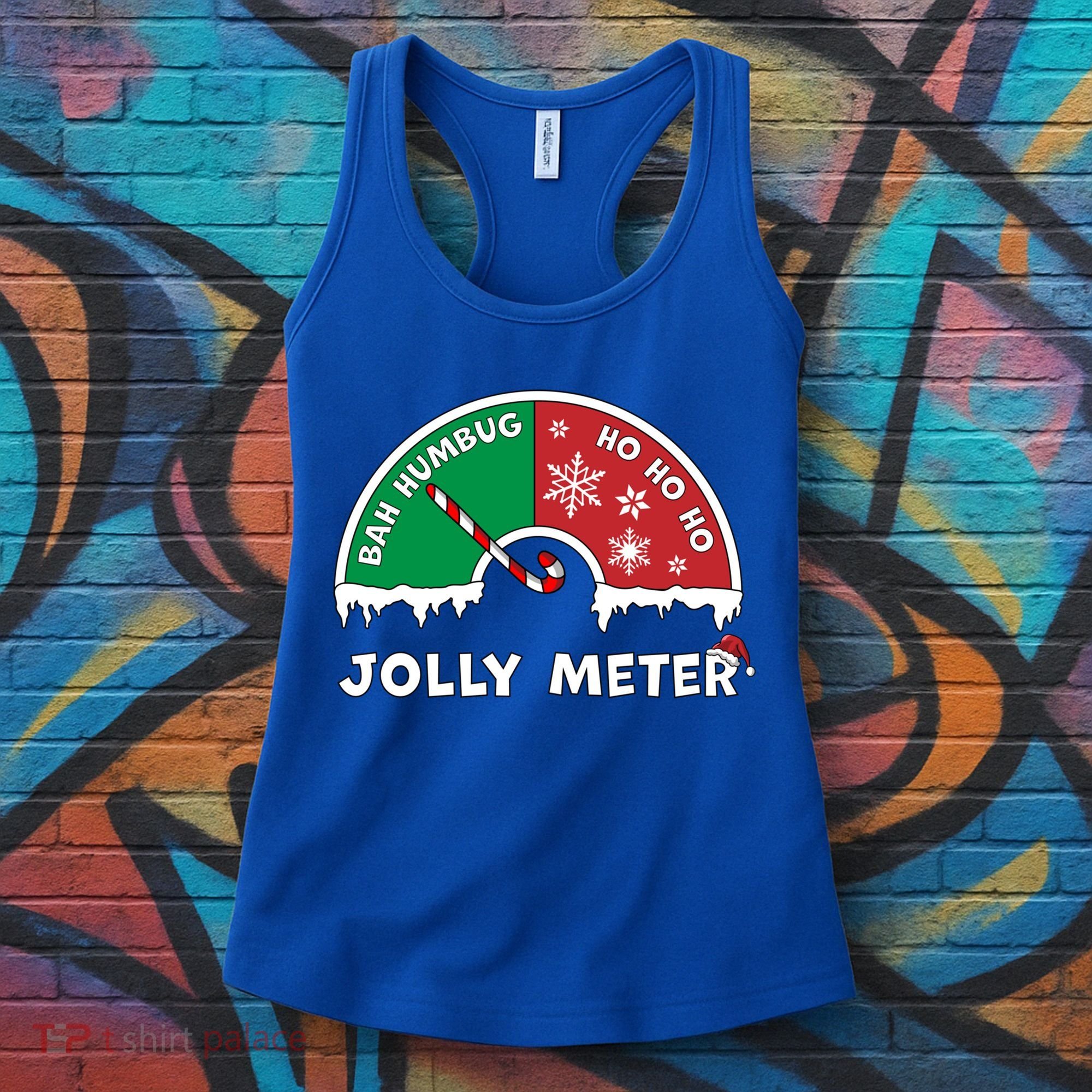 Jolly Meter Bah Humbug To Ho Ho Ho Anti Christmas Funny Gift Women's Tank Top