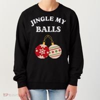 Jingle My Balls Shake My Presents Fun Couples Christmas Women's Sweatshirt thumb 0