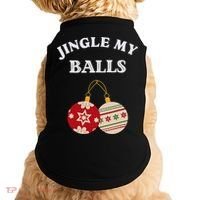 Jingle My Balls Shake My Presents Fun Couples Christmas Doggie Tank thumb 0