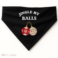 Jingle My Balls Shake My Presents Fun Couples Christmas USA-Made Doggie Bandana thumb 0