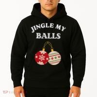 Jingle My Balls Shake My Presents Fun Couples Christmas Hoodie thumb 2