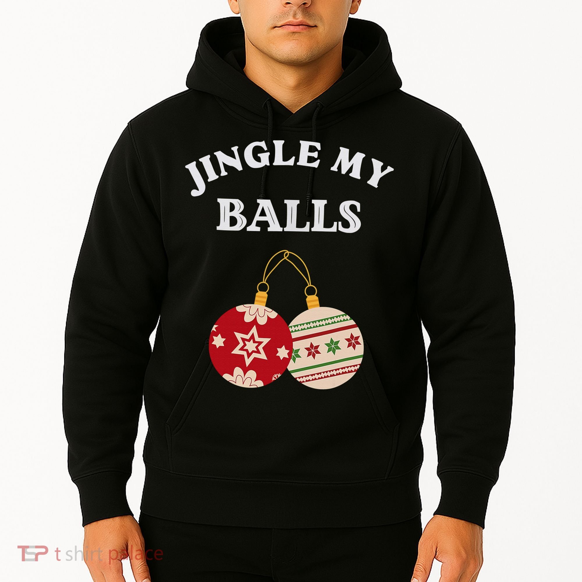 Jingle My Balls Shake My Presents Fun Couples Christmas Hoodie