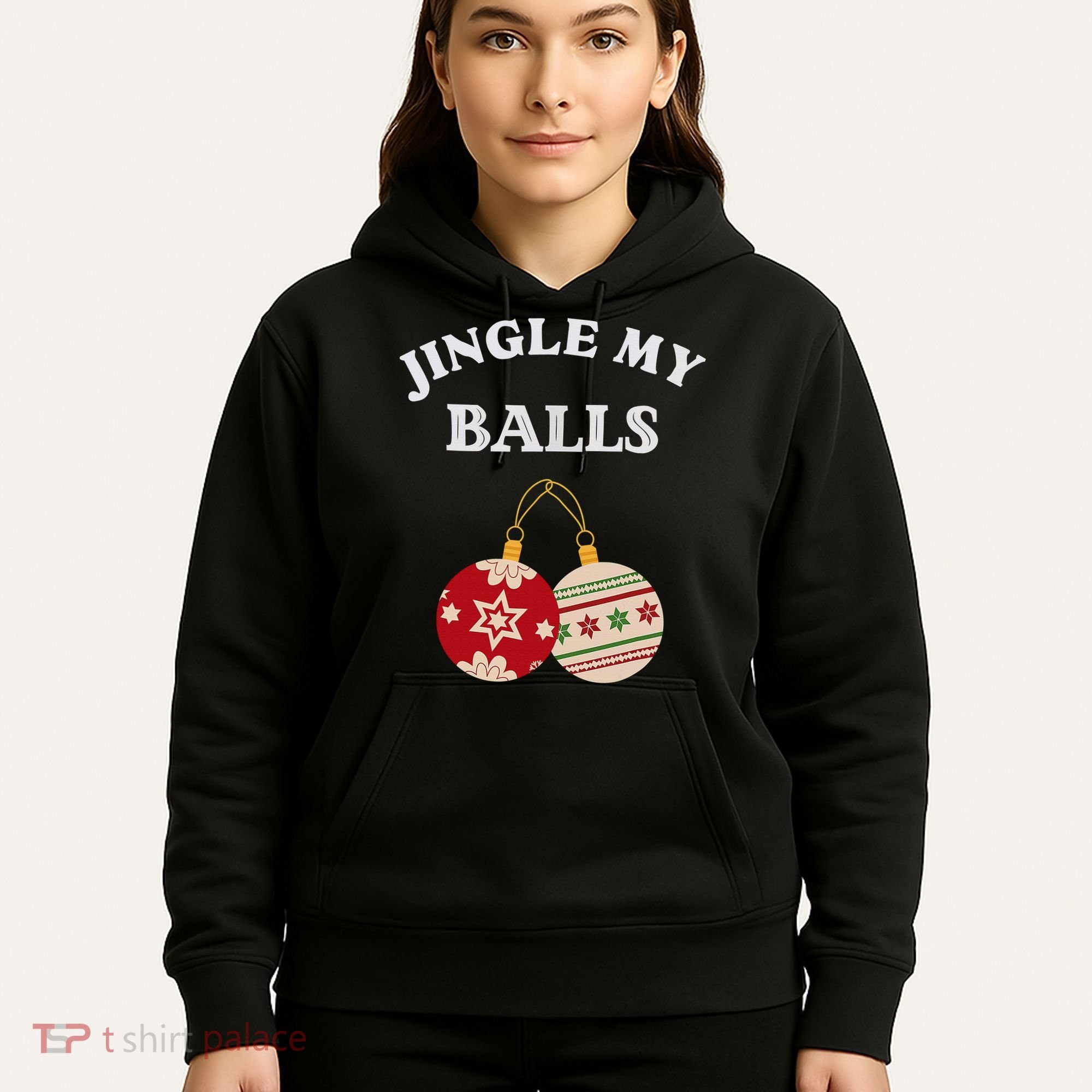 Jingle My Balls Shake My Presents Fun Couples Christmas Hoodie