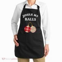 Jingle My Balls Shake My Presents Fun Couples Christmas Apron thumb 2