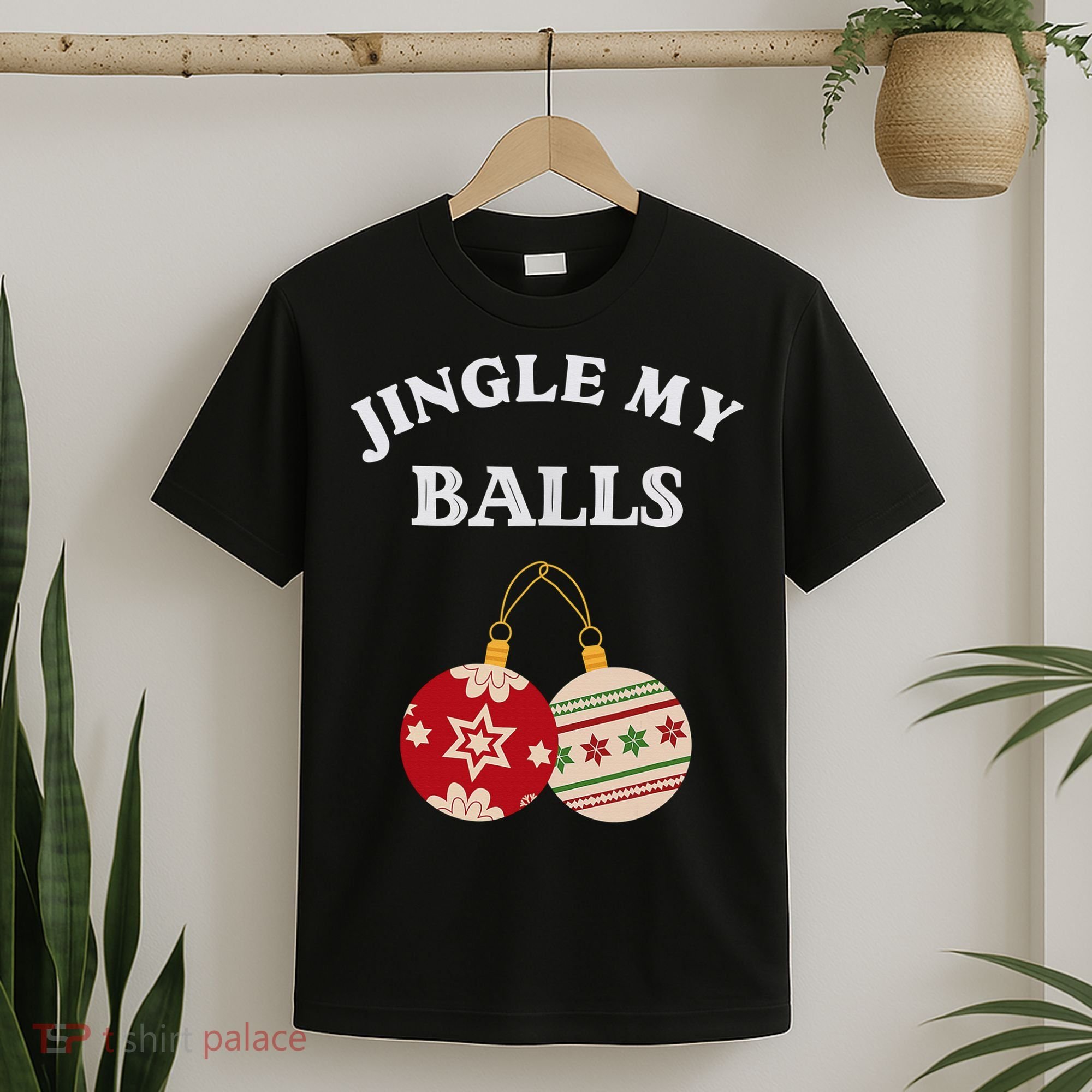 Jingle My Balls Shake My Presents Fun Couples Christmas T-Shirt