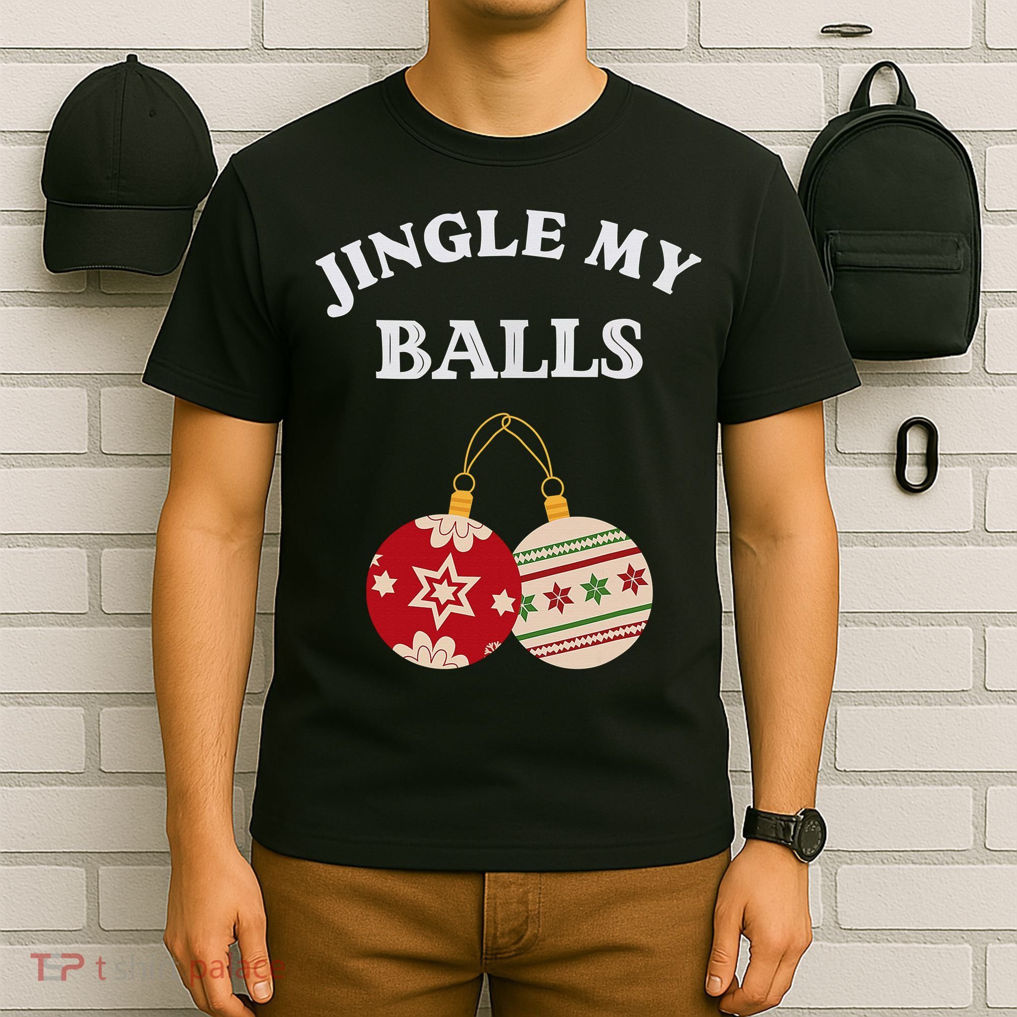 Jingle My Balls Shake My Presents Fun Couples Christmas T-Shirt