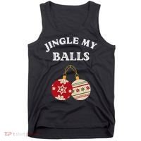 Jingle My Balls Shake My Presents Fun Couples Christmas Tank Top thumb 0