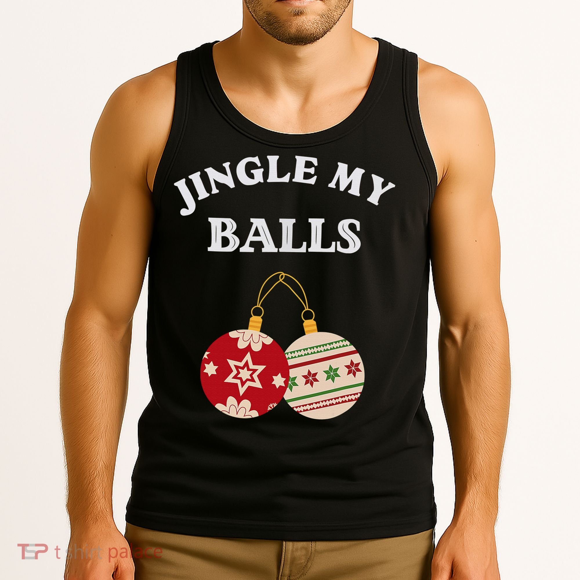 Jingle My Balls Shake My Presents Fun Couples Christmas Tank Top