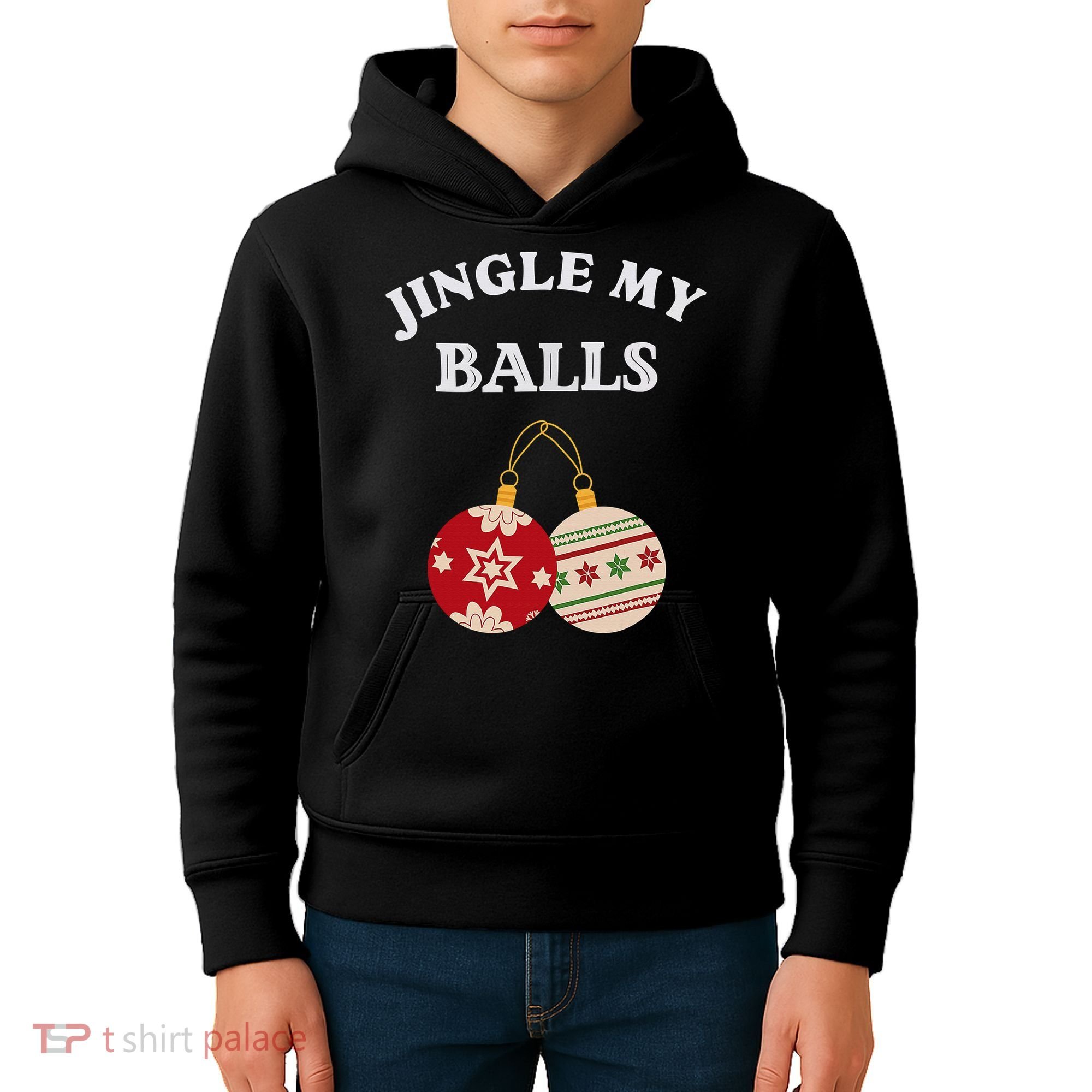 Jingle My Balls Shake My Presents Fun Couples Christmas Kids Hoodie